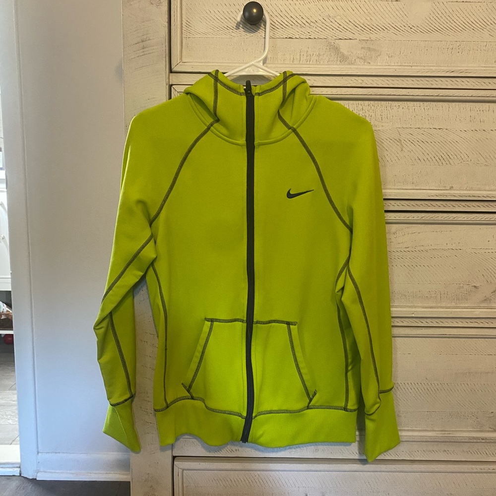 Bright neon green Nike women’s sweater